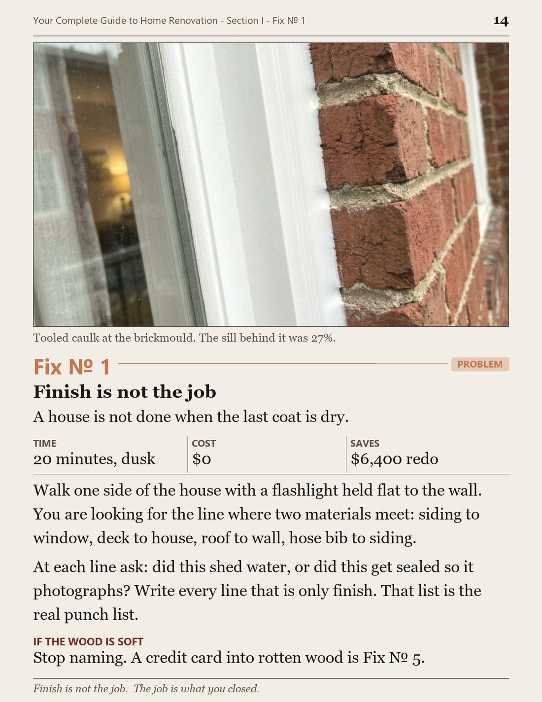 Fix 1: Finish is not the job