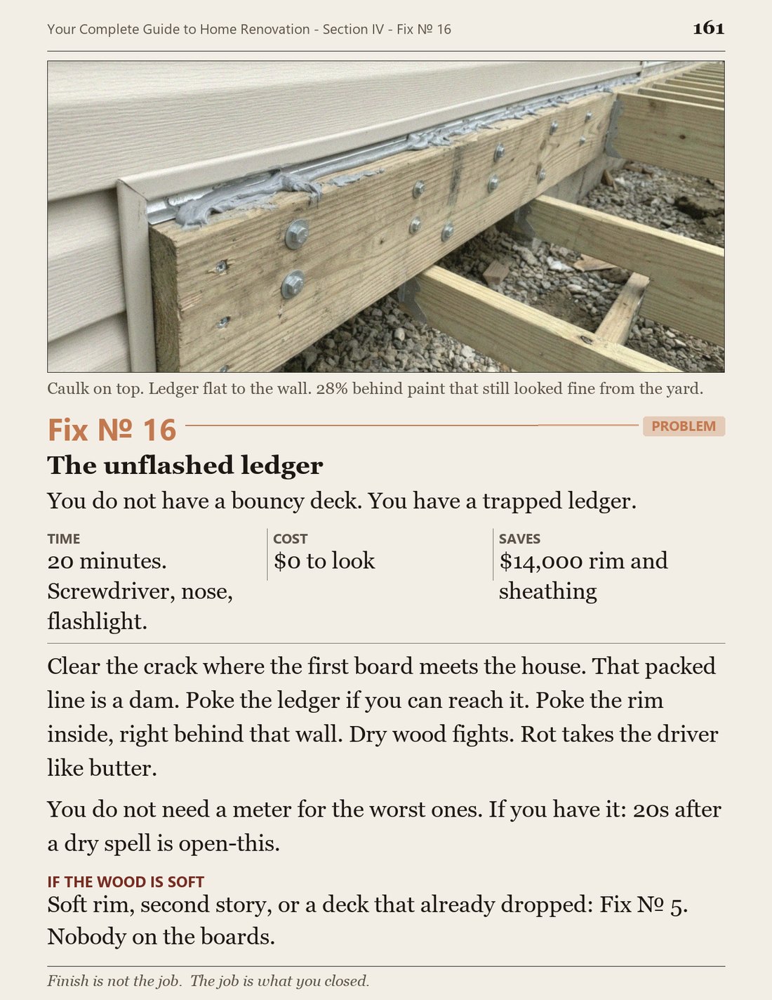 Fix 16: The unflashed ledger