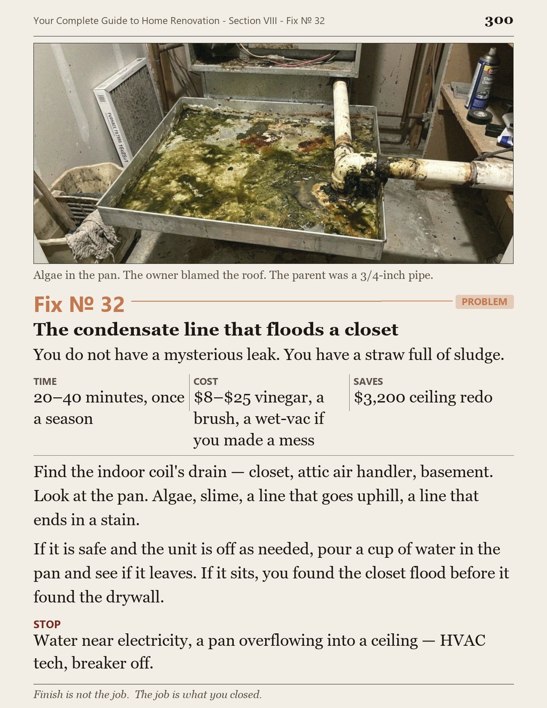 Fix 32: The condensate line